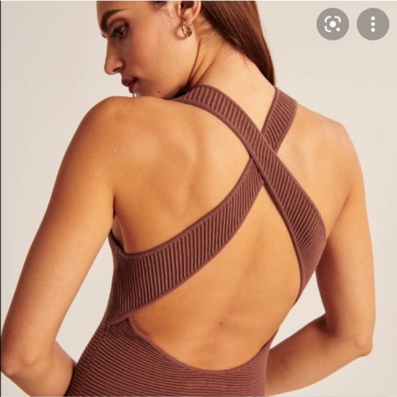 Abercrombie Scuba Cross-Back Elevated Knit Mini Dress. NWT - Picture 2 of 6